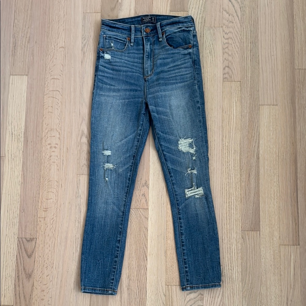 Abercrombie Distressed Blue Jeans